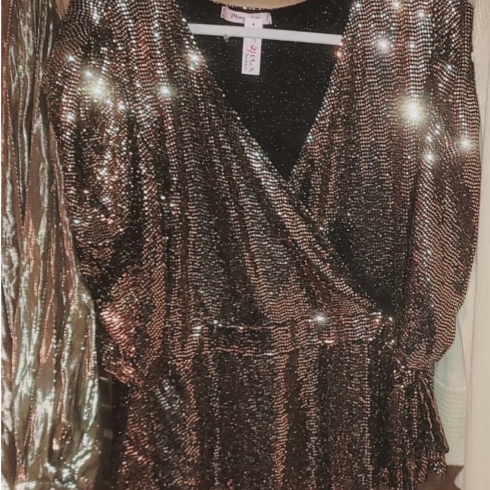 Shimmering Metallic Top